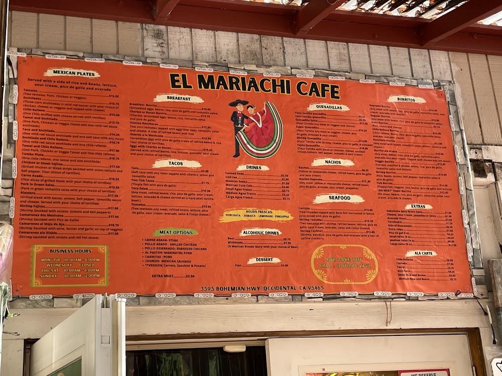 El Mariachi Cafe Menu image 1