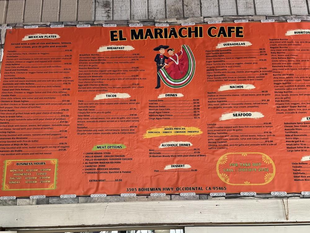 El Mariachi Cafe Menu image 2